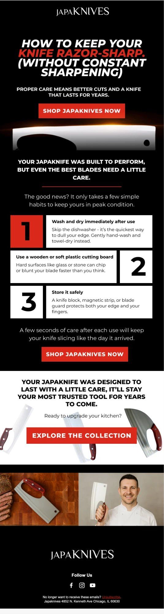 JapaKnives educational campaign