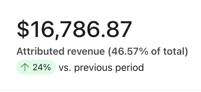 Klaviyo · last 30 days revenue screenshot